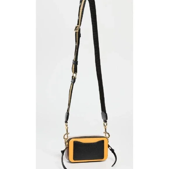 MARC JACOBS The Americana Snapshot Crossbody Bag Sunflower Multi Star Strap NWT - Picture 2 of 6